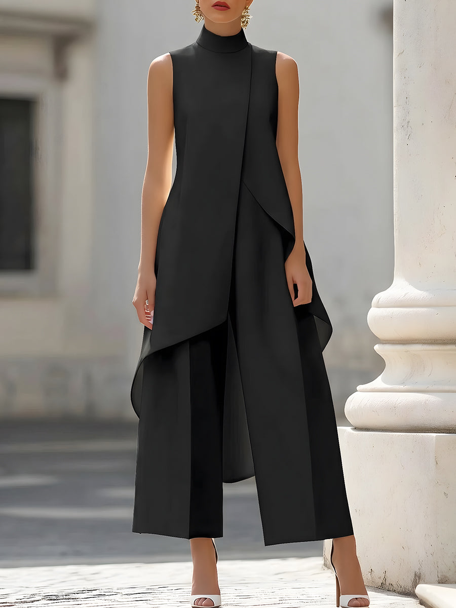Clara | Elegant Sleeveless Layered Jumpsuit