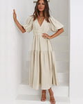 Aurielle™ V-Neck Flow Dress