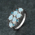 Opal Statement Cluster Ring