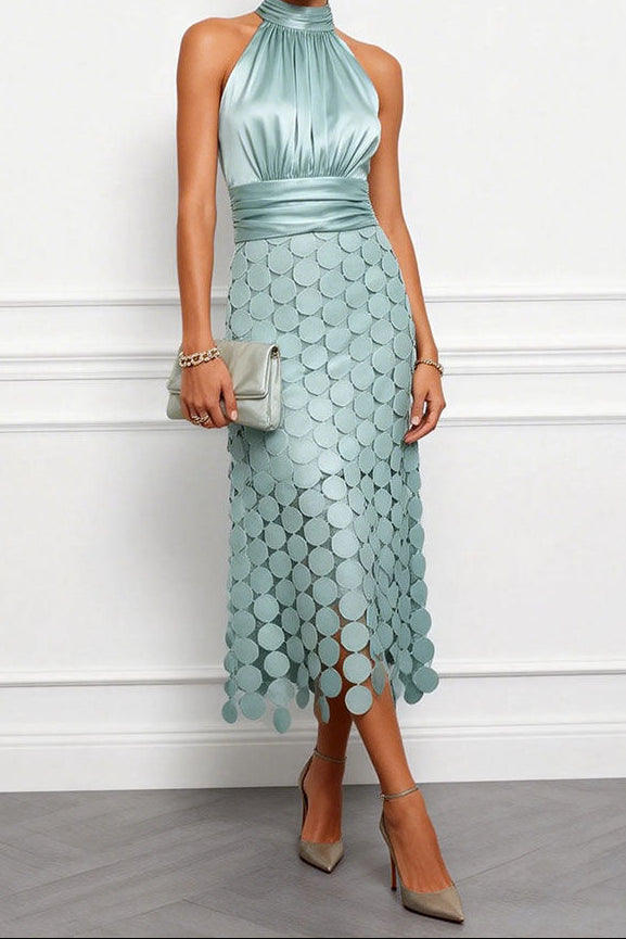 Saskia | Halter Detail Midi Dress