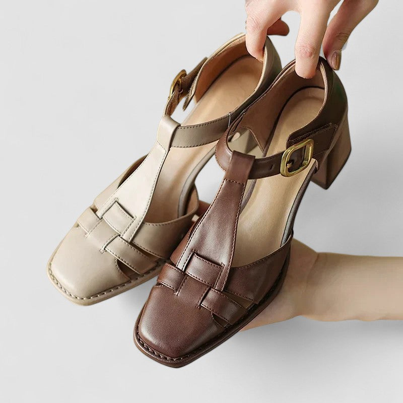 Georgia | Low Heel T-Bar Mary Janes