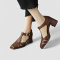 Georgia | Low Heel T-Bar Mary Janes