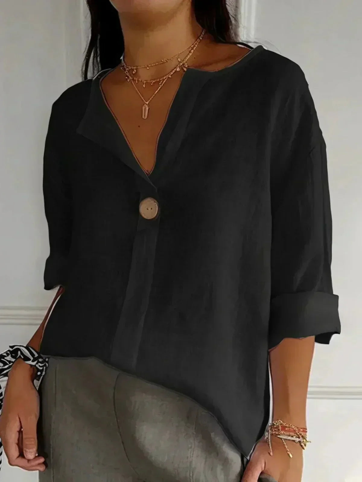Kirra | Relaxed Button Blouse