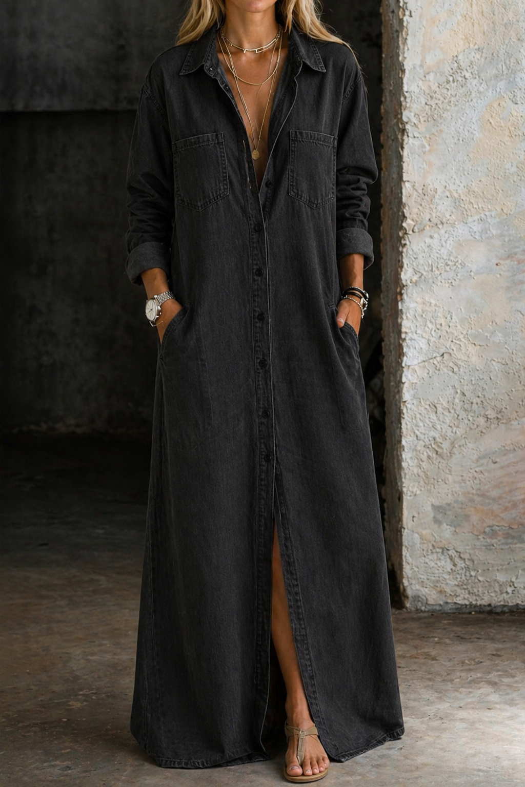 Matilda | Relaxed Denim Maxi Dress