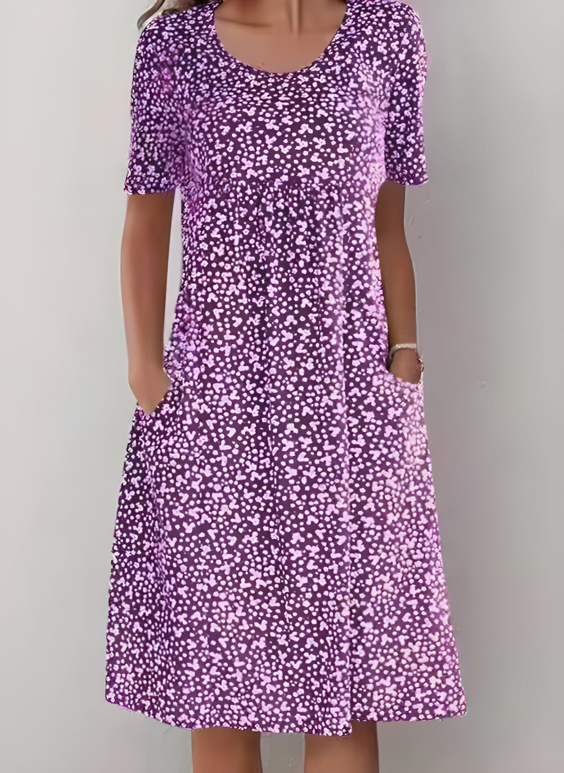 Qahira™  Casual Round Neck Dress