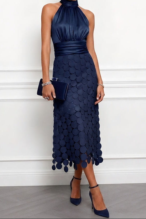 Saskia | Halter Detail Midi Dress