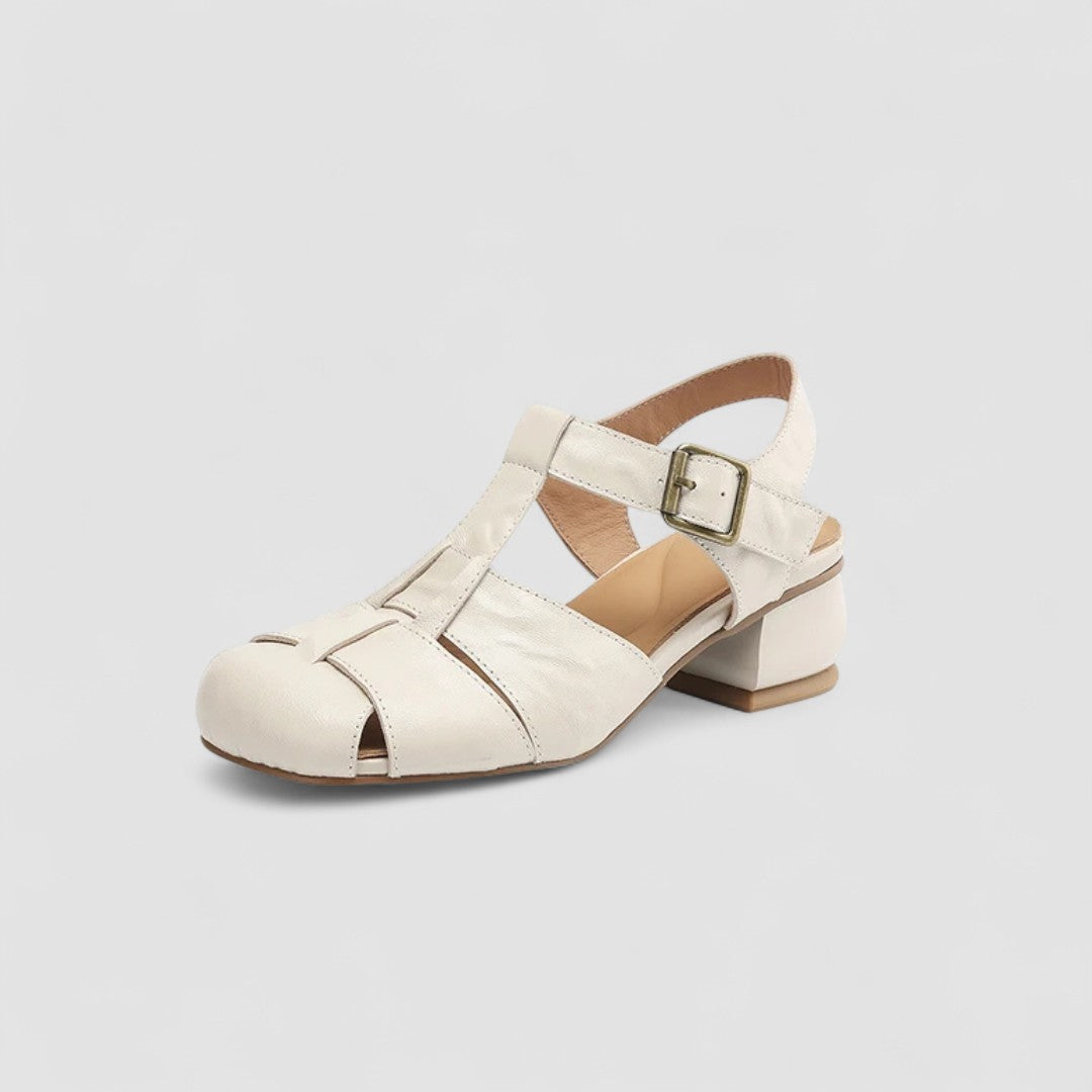 Amelia | Cut-Out Low Heel Mary Janes