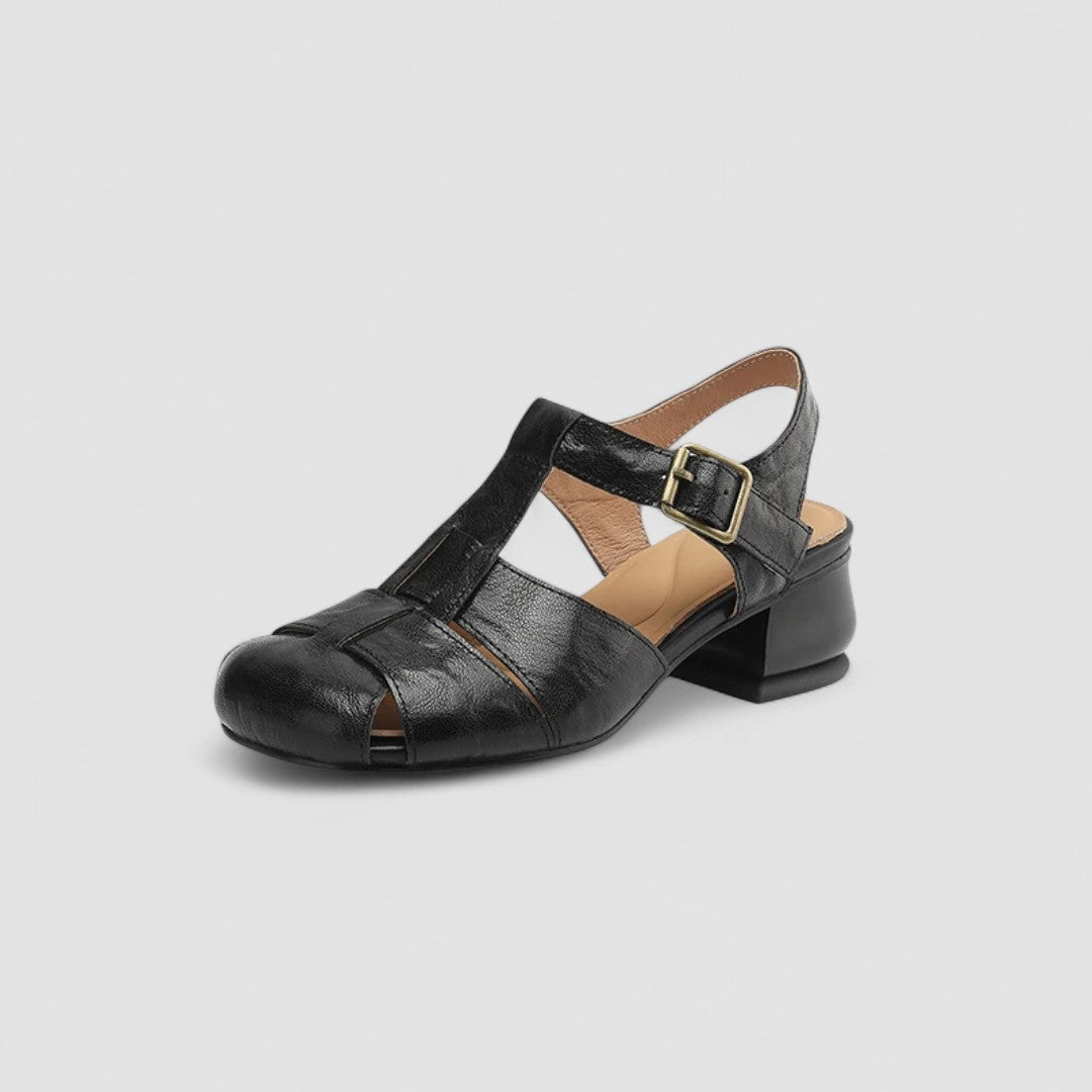 Amelia | Cut-Out Low Heel Mary Janes