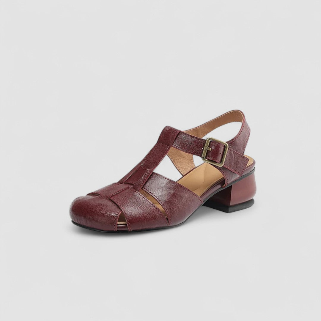 Amelia | Cut-Out Low Heel Mary Janes