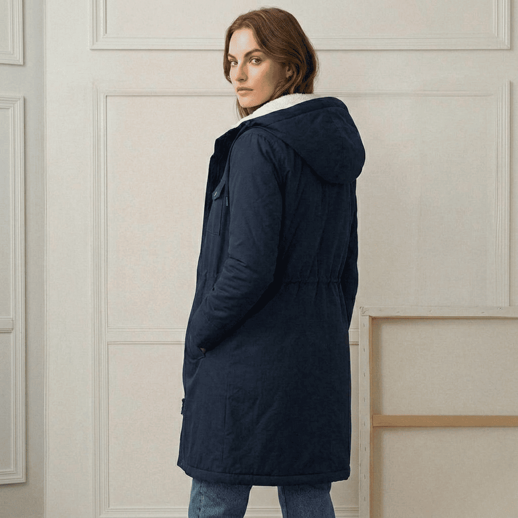 Elise | Fleece Lined Hooded Coat