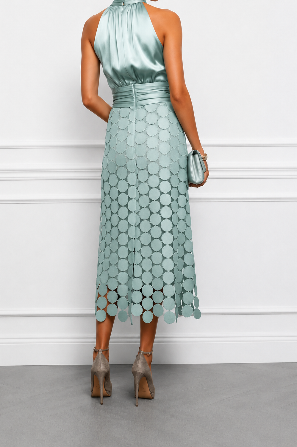Saskia | Halter Detail Midi Dress