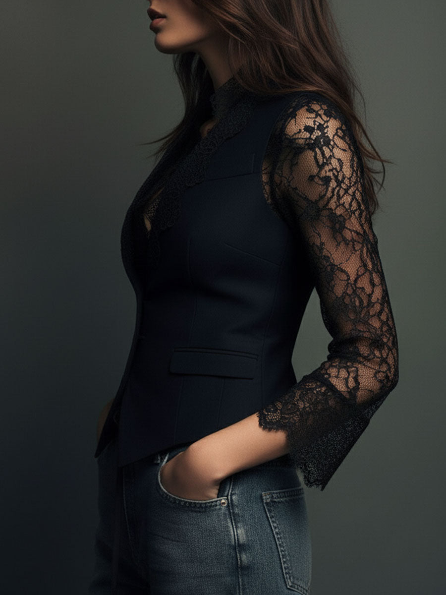 Eliza | Lace Detail Blazer