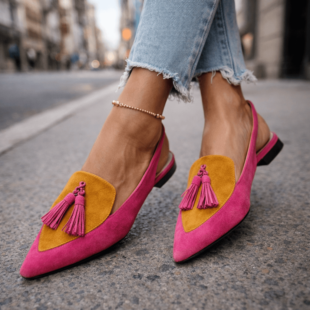 Ava | Tassel Slingback Flats