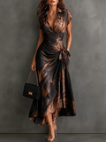 Bianca | Printed Wrap Midi Dress