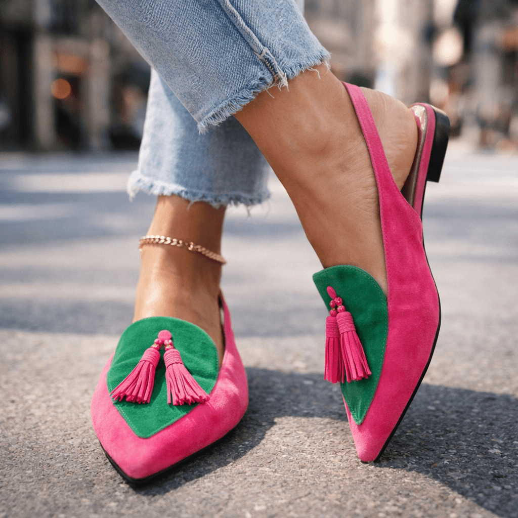 Ava | Tassel Slingback Flats