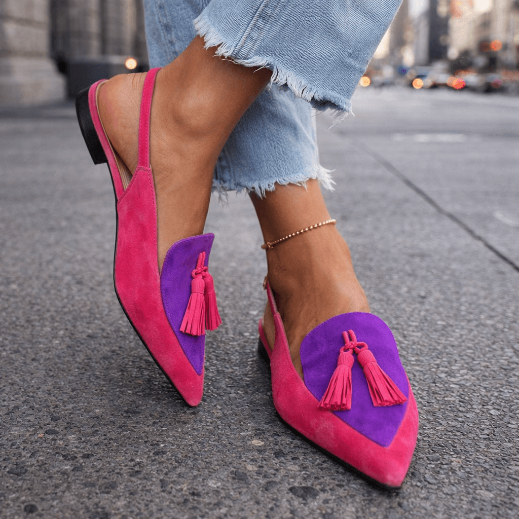 Ava | Tassel Slingback Flats