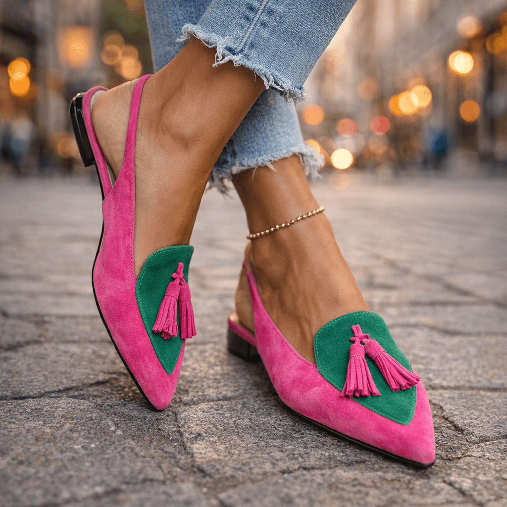 Ava | Tassel Slingback Flats