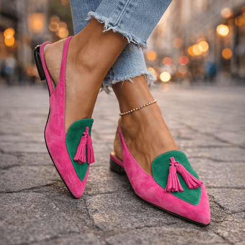 Ava | Tassel Slingback Flats