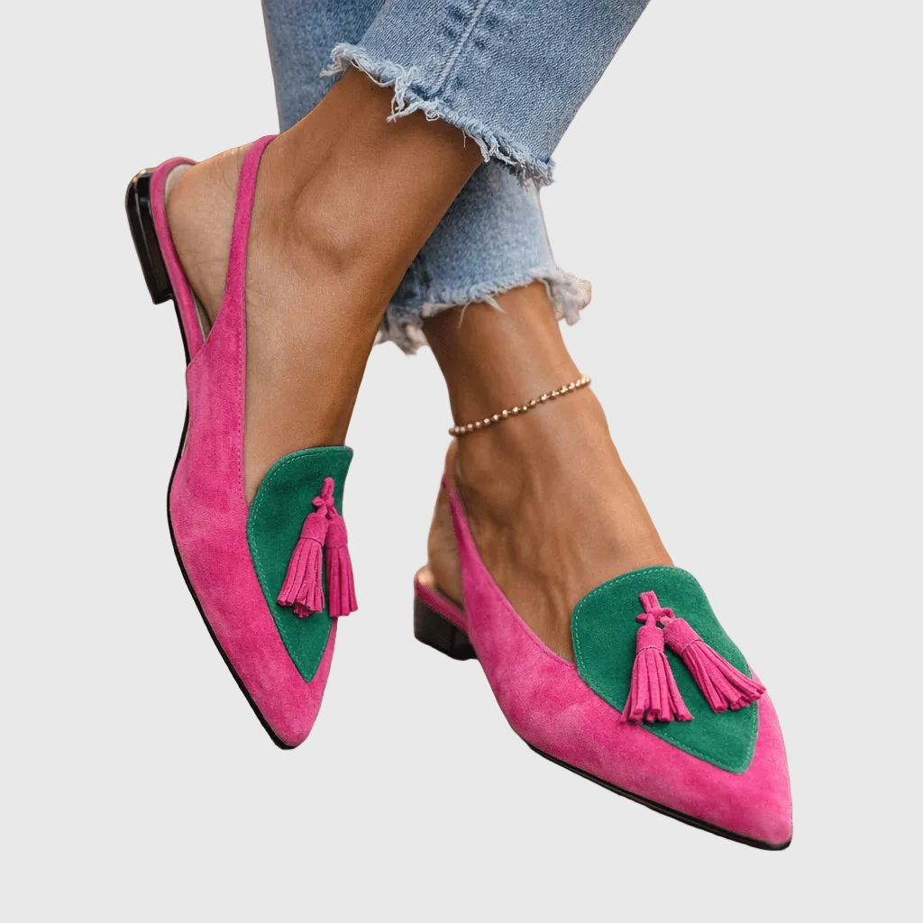Ava | Tassel Slingback Flats