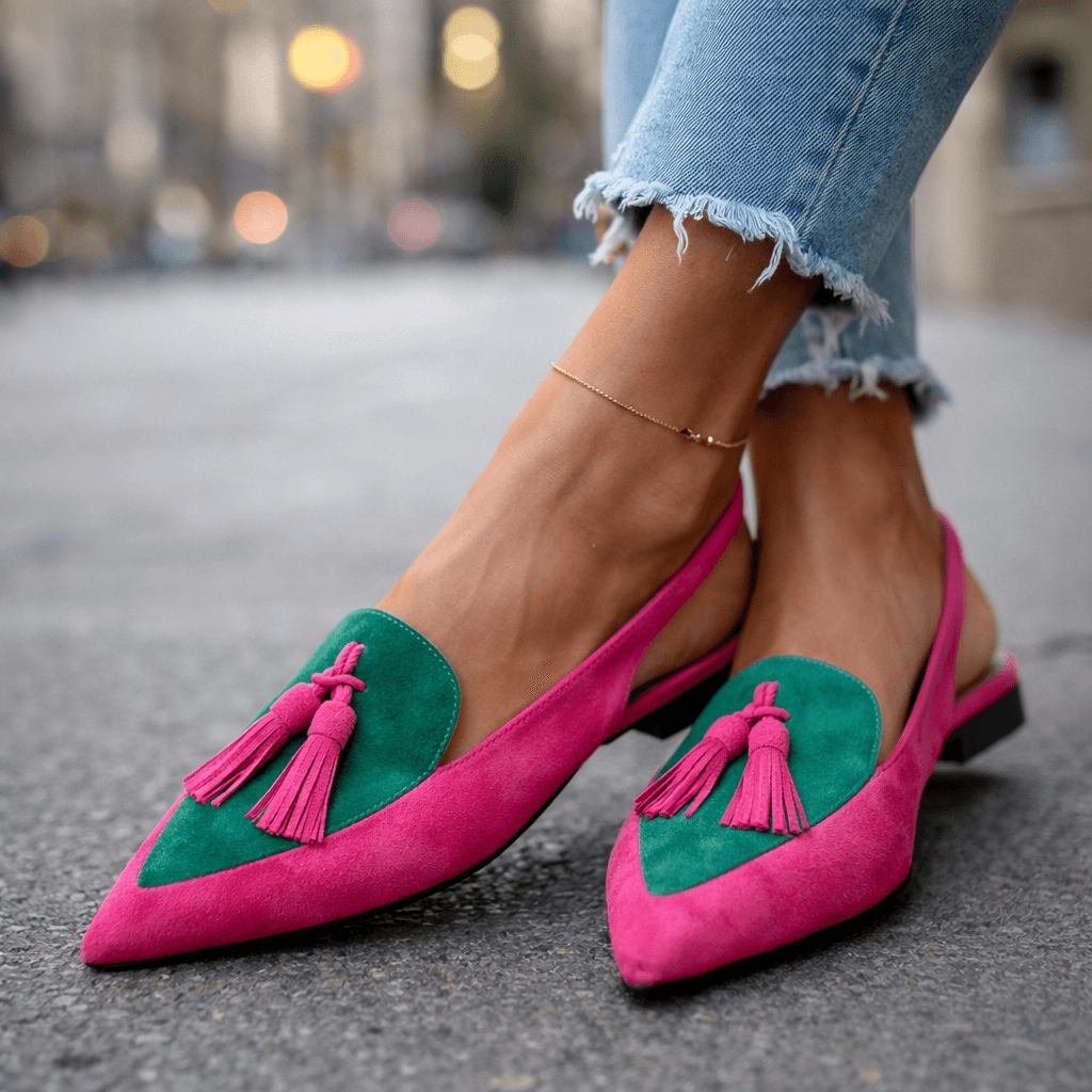 Ava | Tassel Slingback Flats