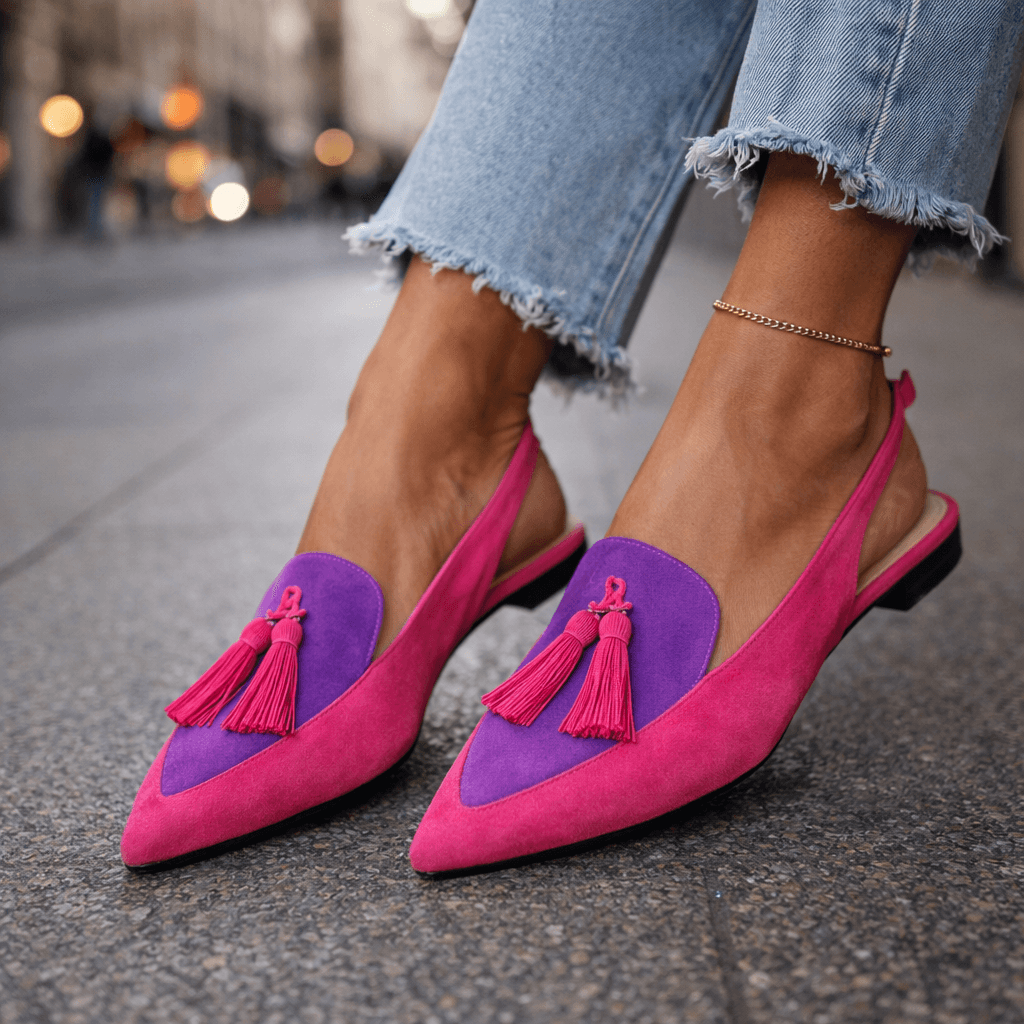 Ava | Tassel Slingback Flats