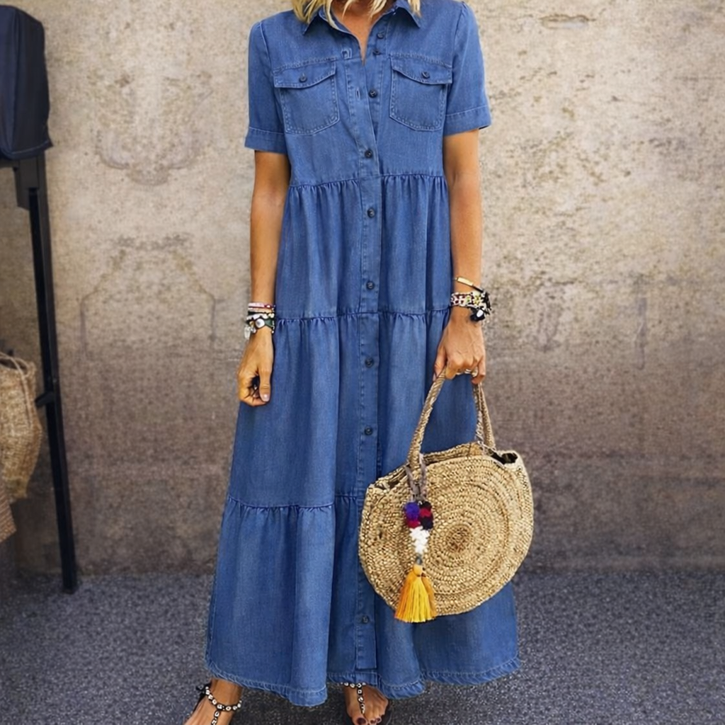 Matilda | Relaxed Denim Maxi Dress