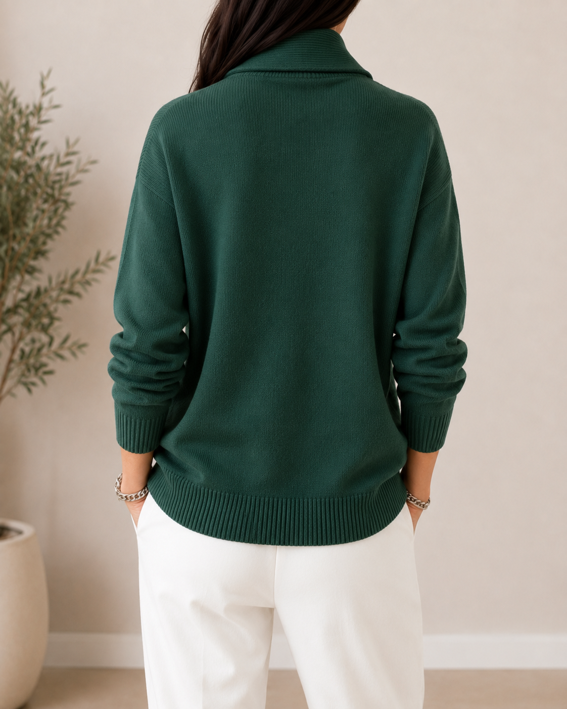 Amelia | Relaxed Collar Knit Sweater