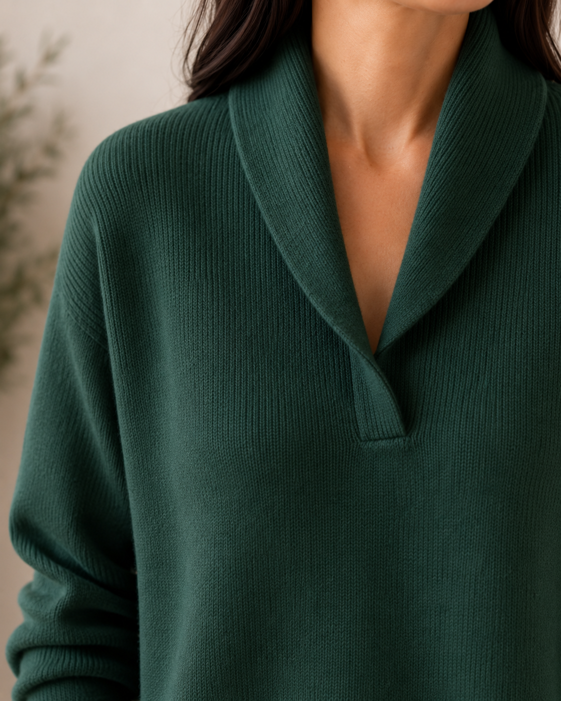 Amelia | Relaxed Collar Knit Sweater
