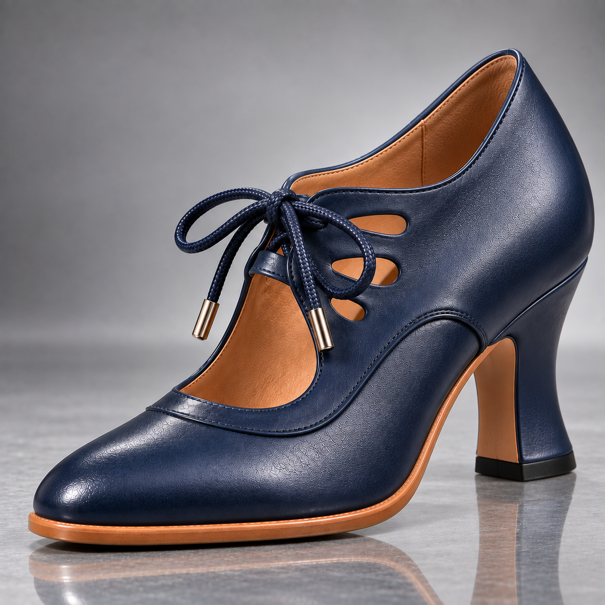 Lynette | Elegant Lace-Up Mary Jane Heels