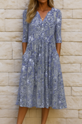 Elowen | Relaxed Printed Midi Dress