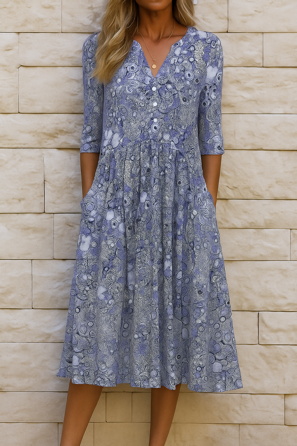 Elowen | Relaxed Printed Midi Dress