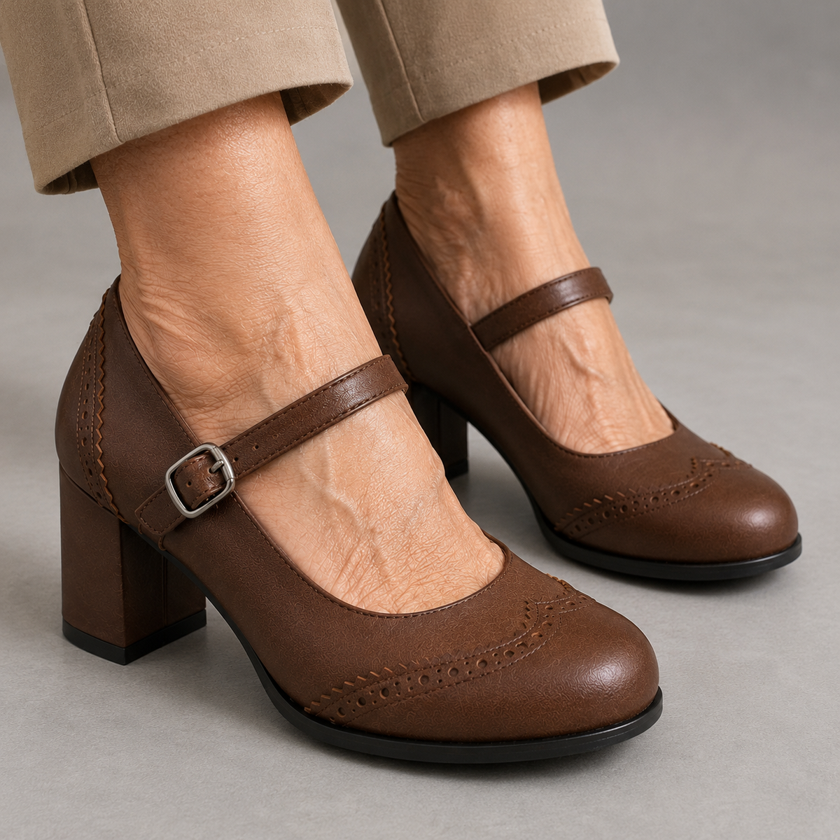 Belinda | Orthopaedic Mary Jane Block Heels