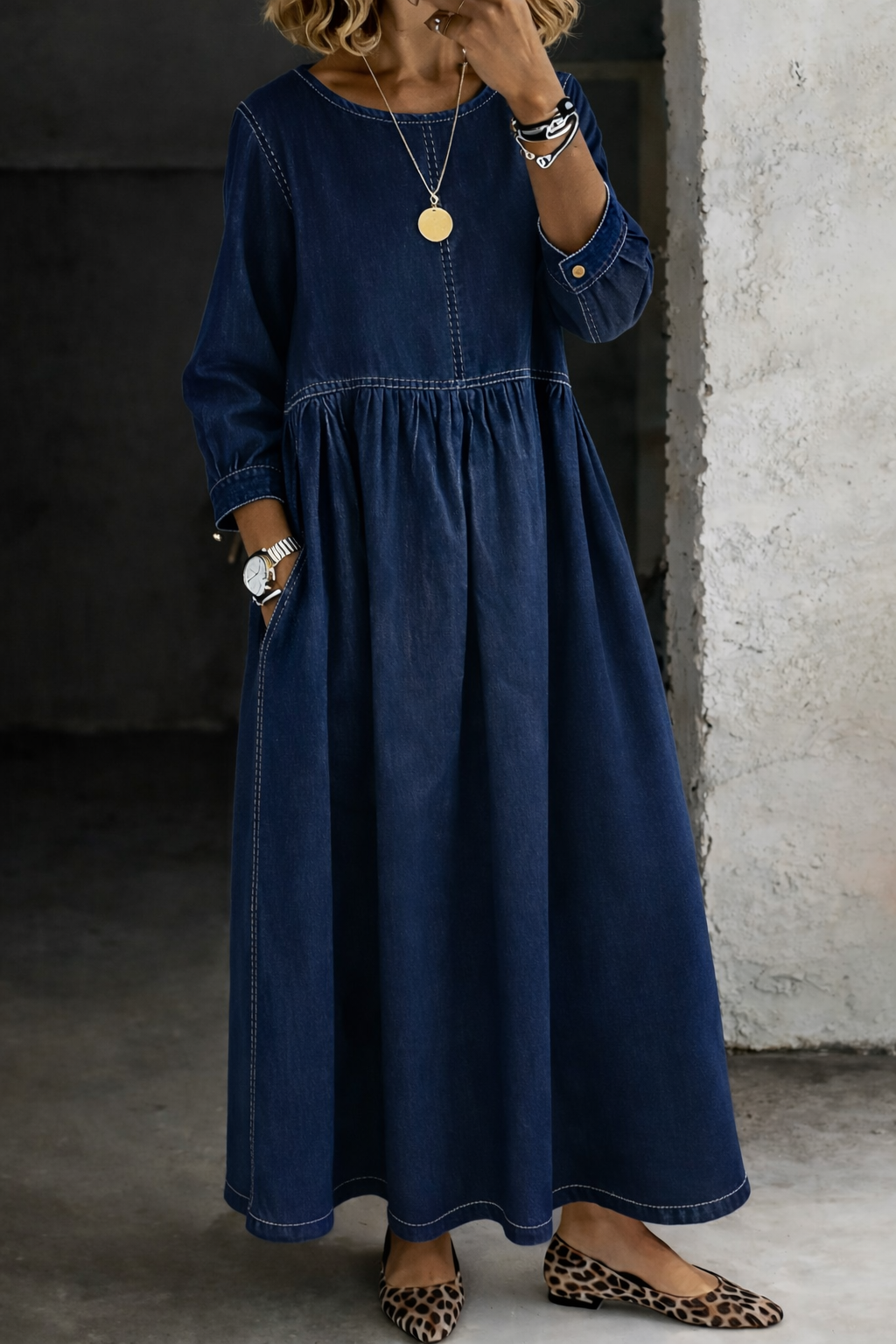 Matilda | Relaxed Denim Maxi Dress