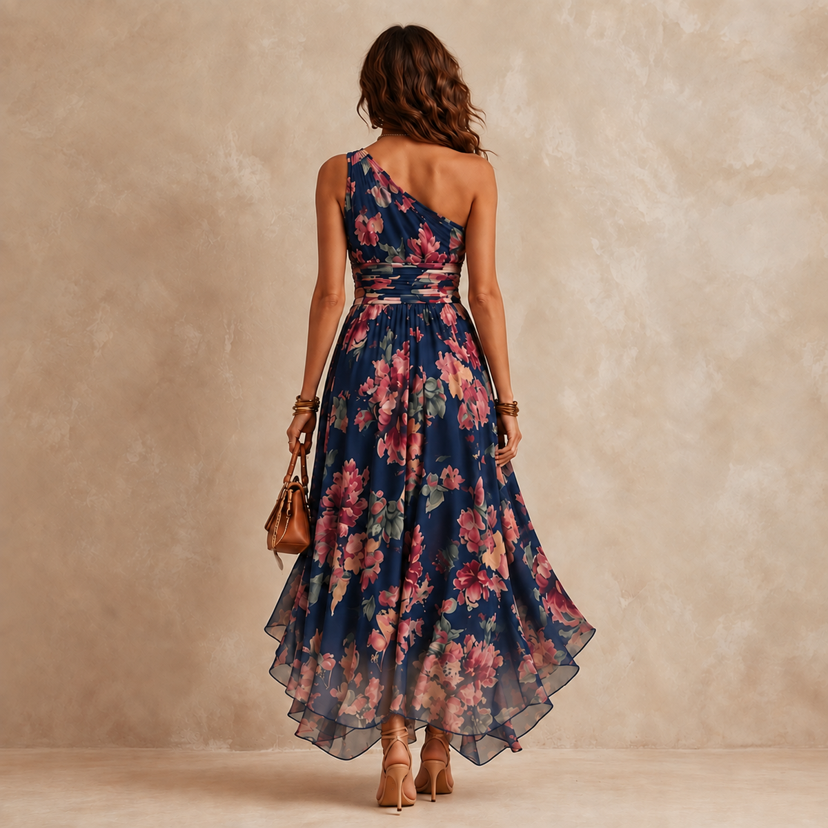 Tessa | One-Shoulder Floral Maxi Dress
