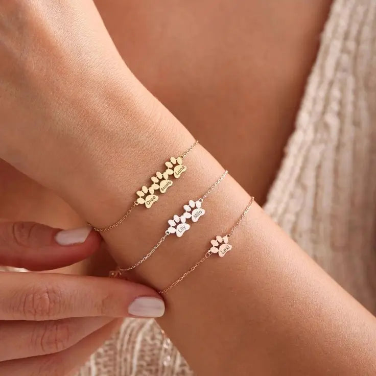 Millie | Personalised Paw Print Bracelet