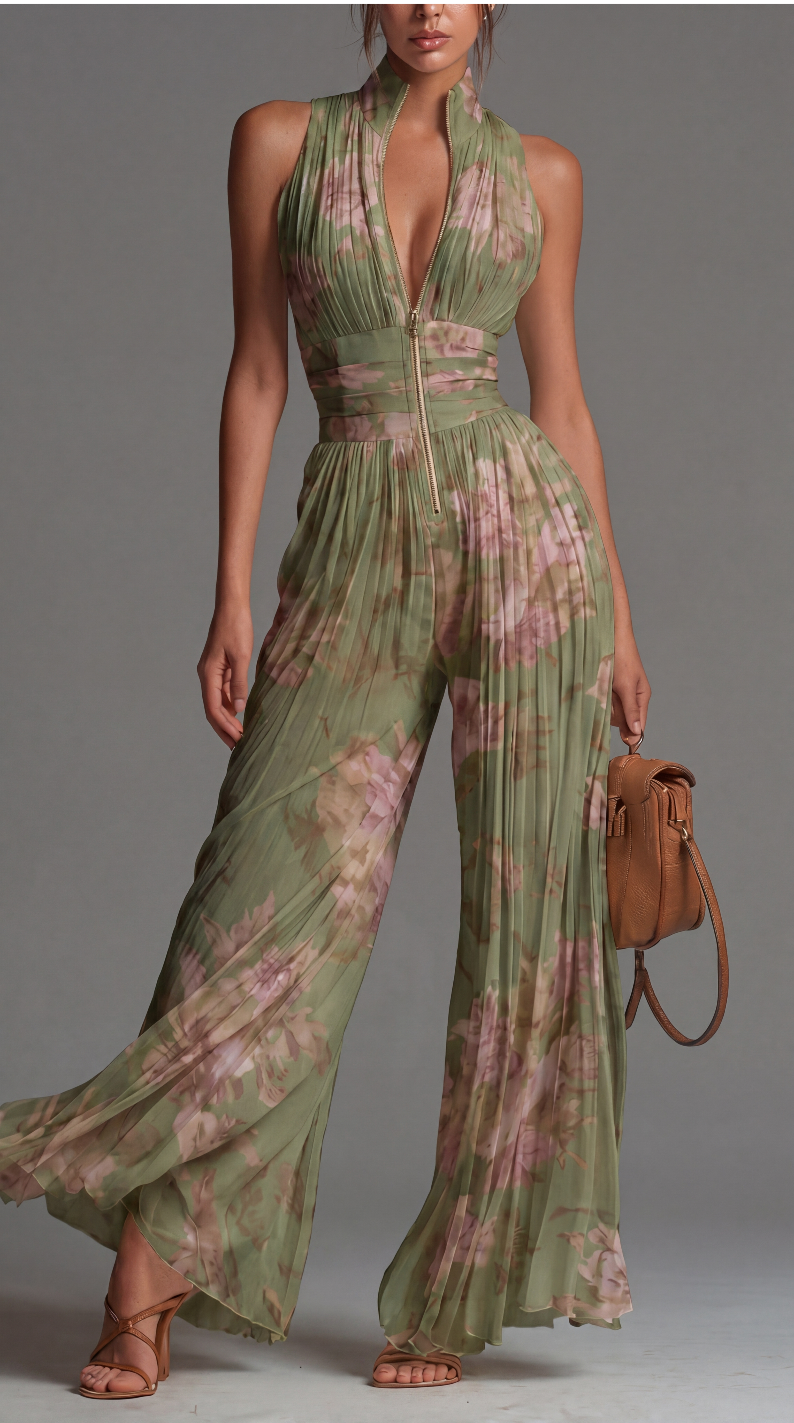 Savannah | Pleated Floral Jumpsuit