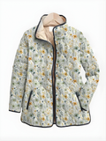 HATTIE™ | Enchanting Floral Print Quilted Jacket