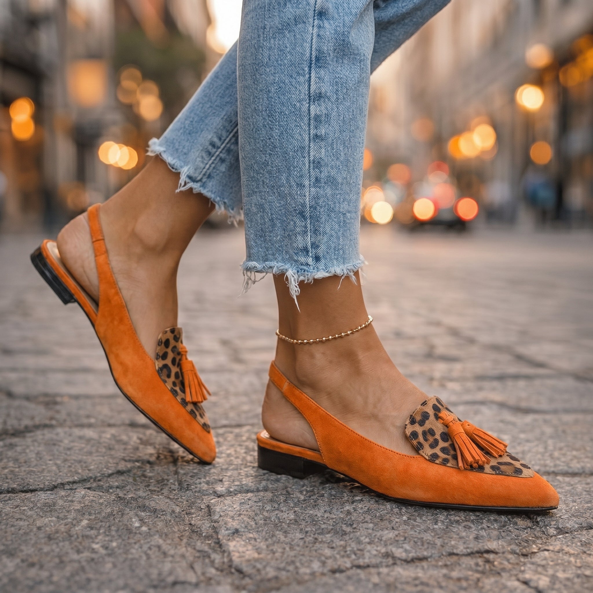 Ava | Tassel Slingback Flats