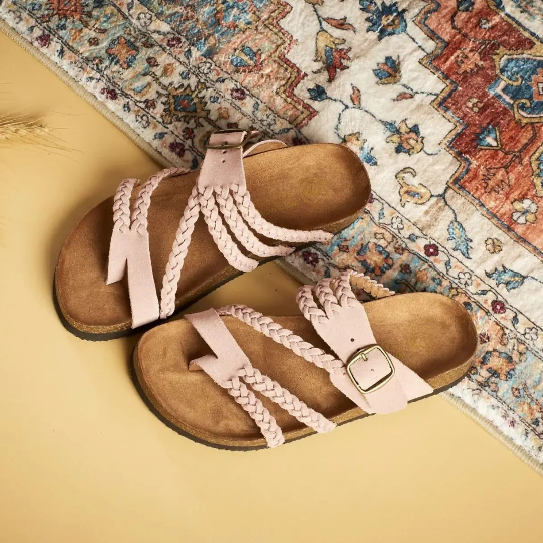 Hayleigh | Orthopaedic Braided Leather Sandal
