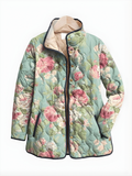 LISA™ | Quilted Jacket with Retro Floral Pattern