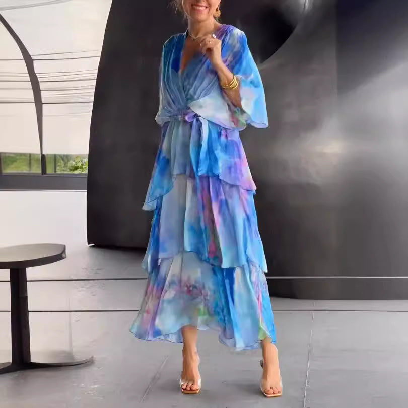 Alana | Floral Wrap Midi Dress
