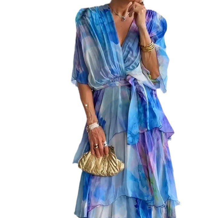 Alana | Floral Wrap Midi Dress