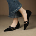 Pearl | Suede Double-Strap Mary Janes