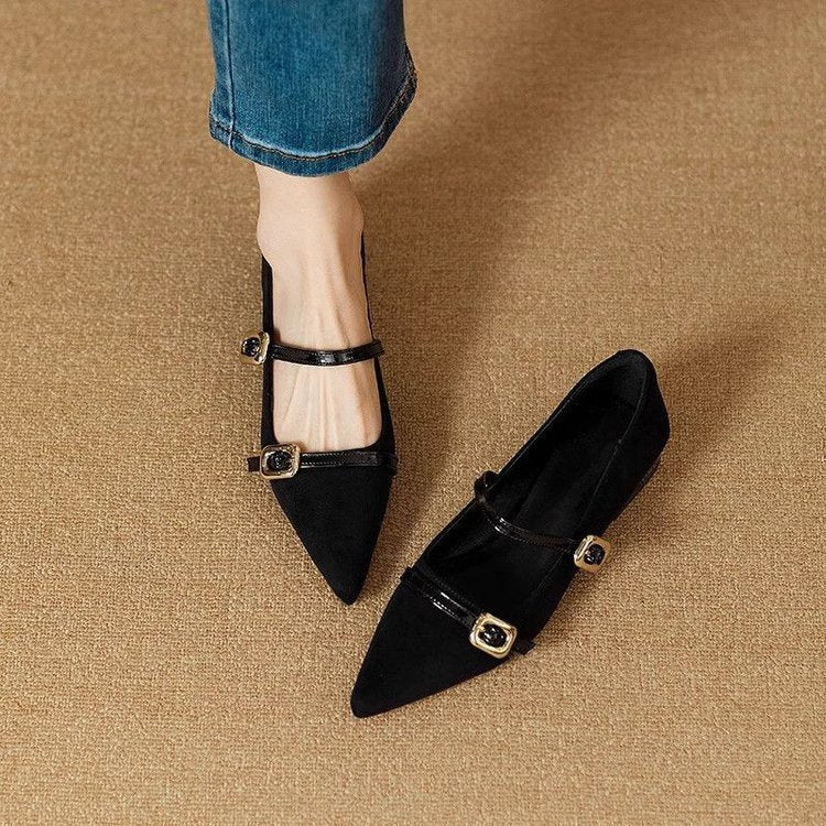 Tilly | Double-Strap Pointed Flats