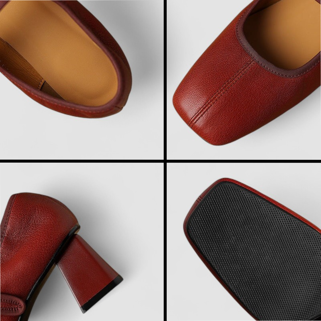 Lucy | Elegant Square Toe Mary Jane Heels