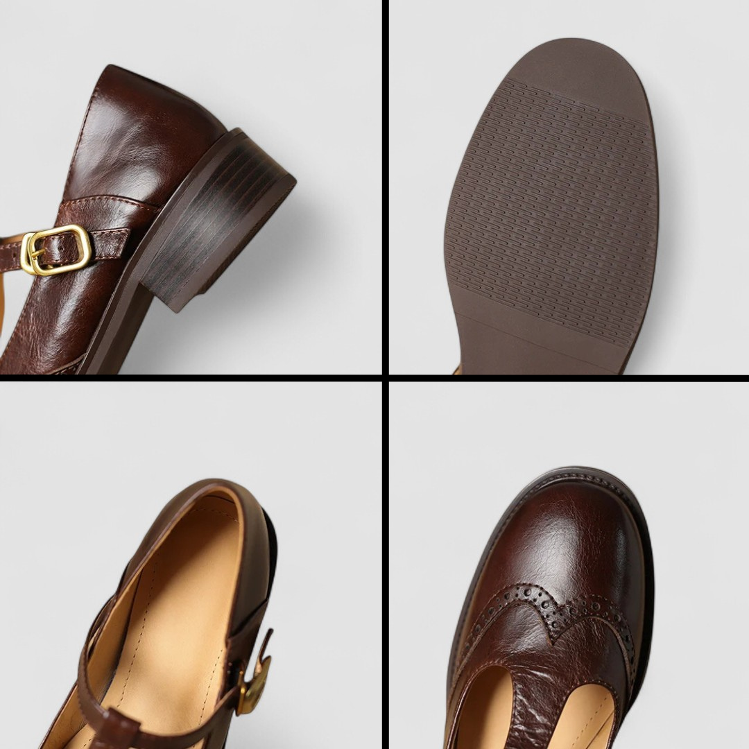 Darcy | Perforated T-Bar Mary Jane Shoes