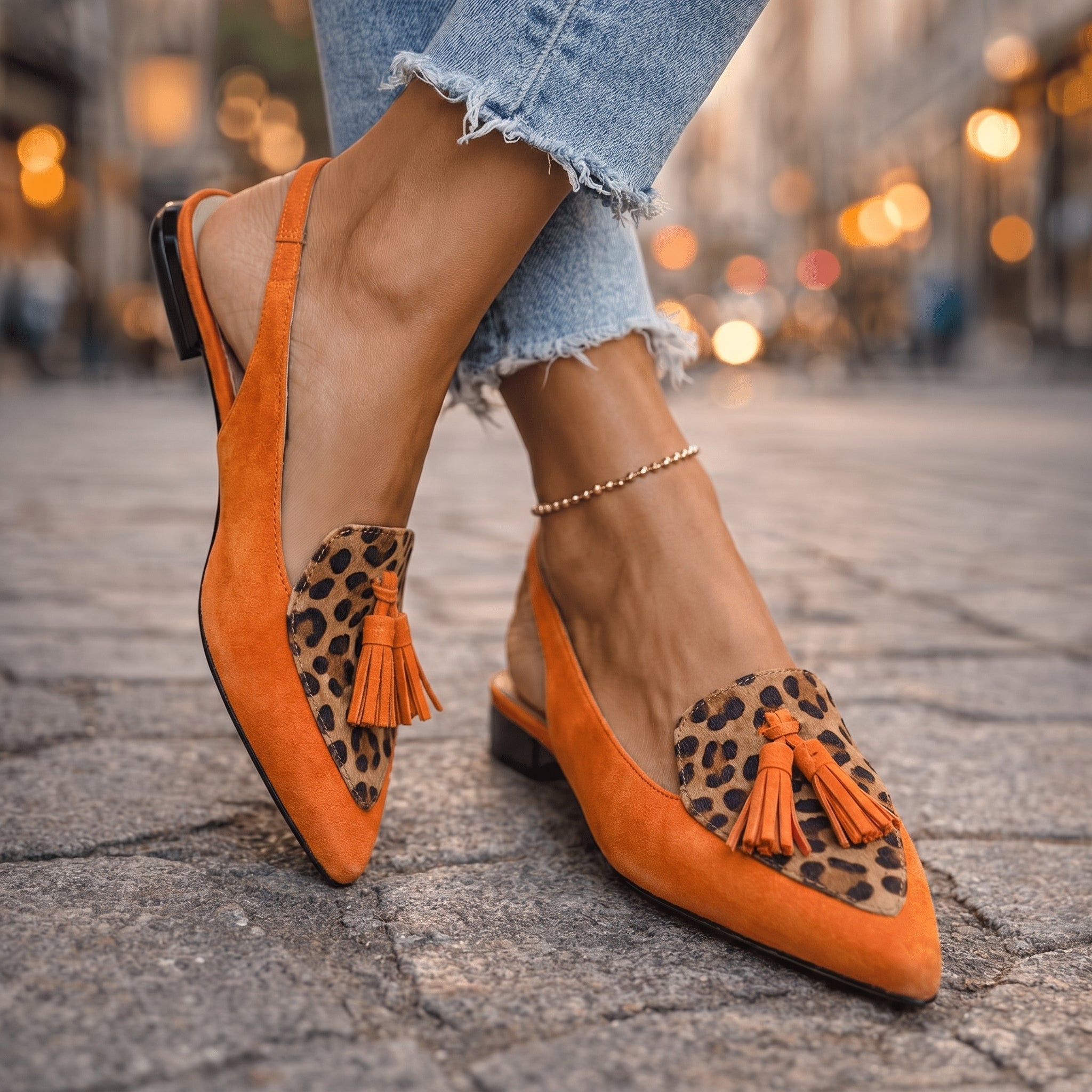 Ava | Tassel Slingback Flats