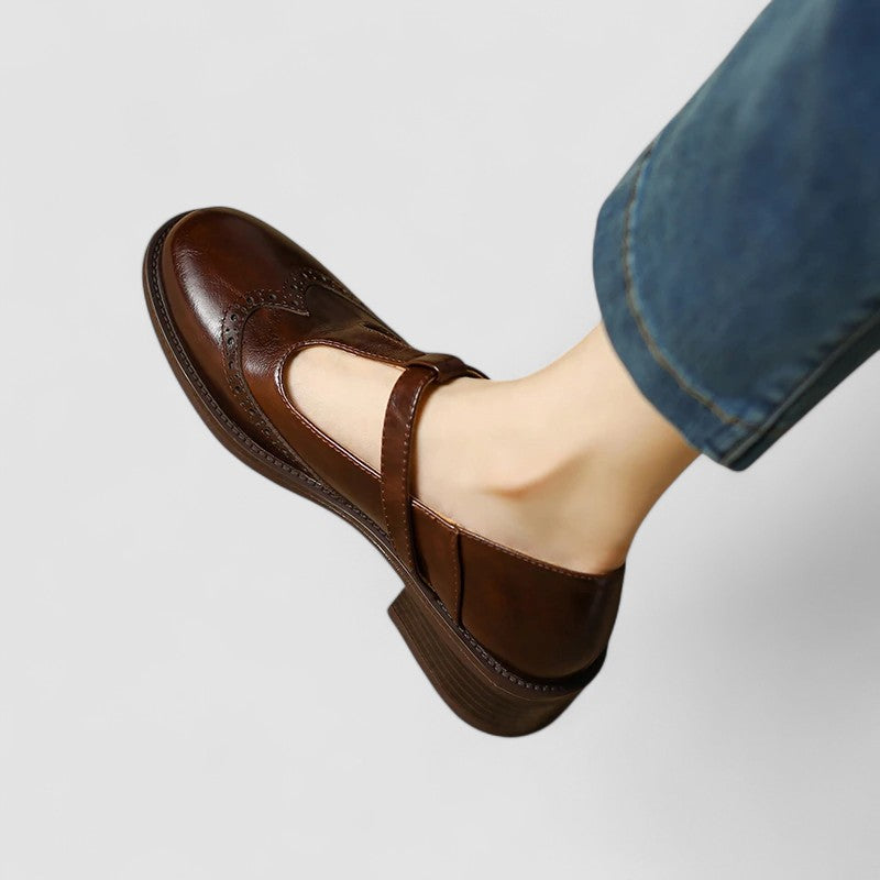 Darcy | Perforated T-Bar Mary Jane Shoes