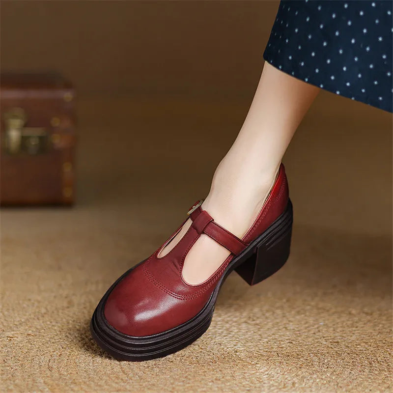 Charlotte | Platform Block Heel Mary Janes