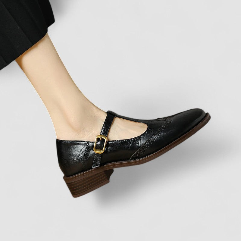 Darcy | Perforated T-Bar Mary Jane Shoes